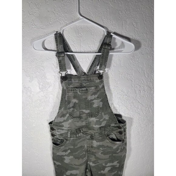 JUSTICE Camo Jean Camouflage Overalls Pants Size 14 - Picture 3 of 4